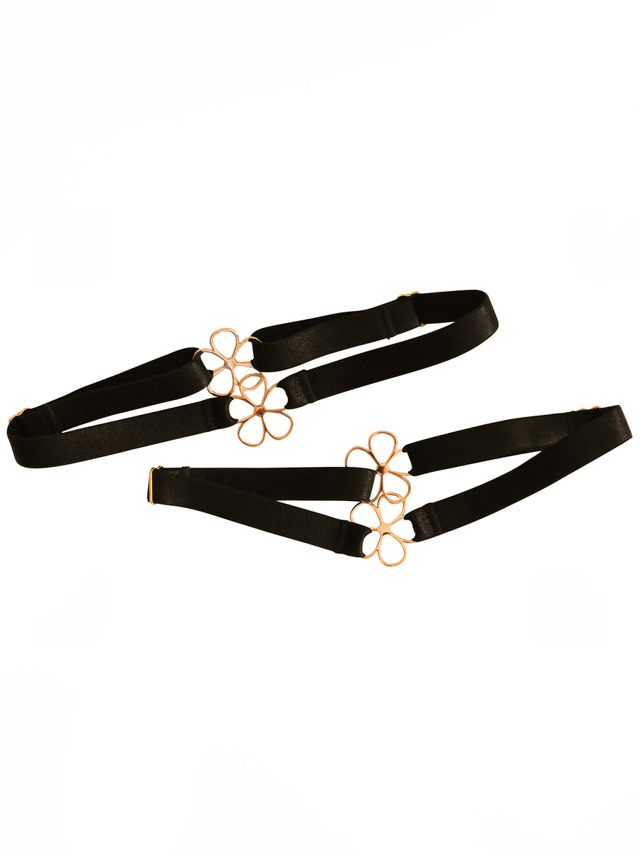 Daisy Black Dainty Garters