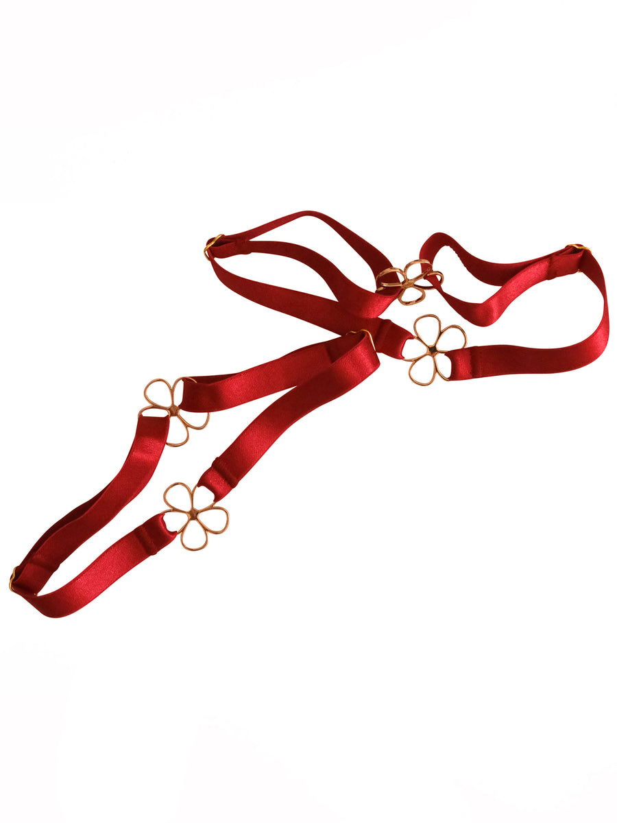 Daisy Red Dainty Garters