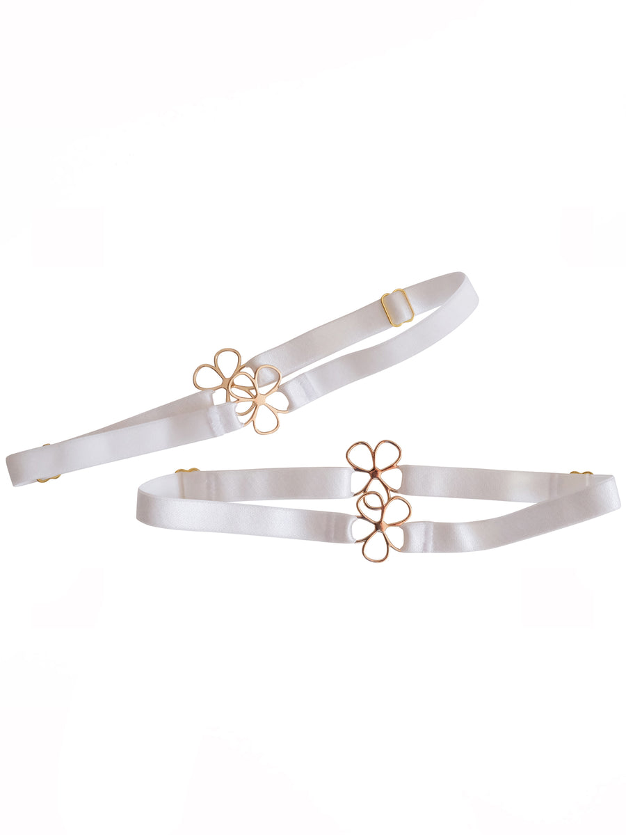 Daisy White Dainty Garters