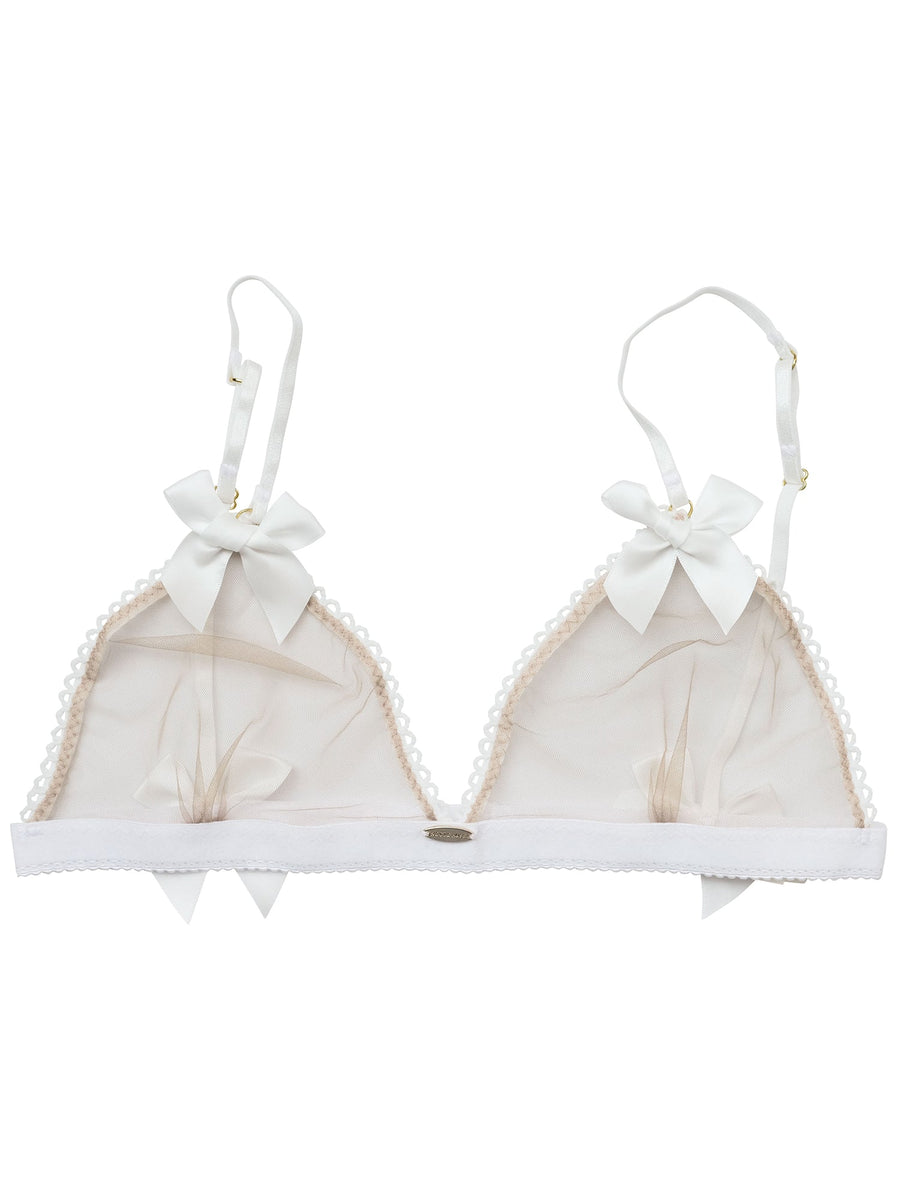 Emmi Triangle Bralette White